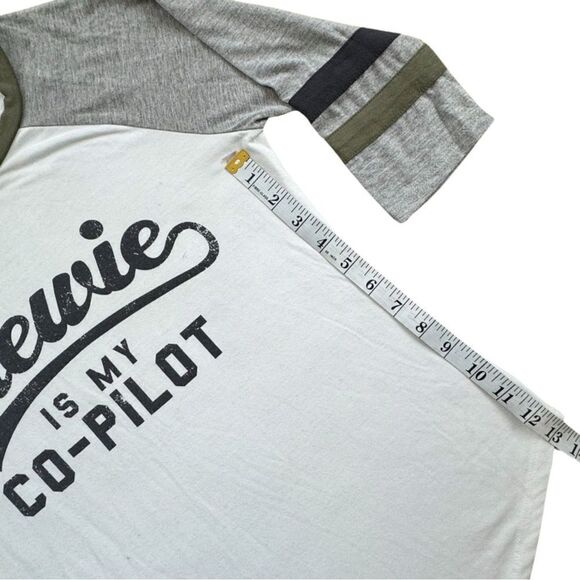 Chewie Is My Copilot Womens Licensed Starwars Raglan Slv Baseball T-Shirt Size S - Picture 8 of 10